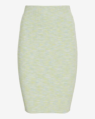 Body Contour Ribbed Space Dye Pencil Skirt
