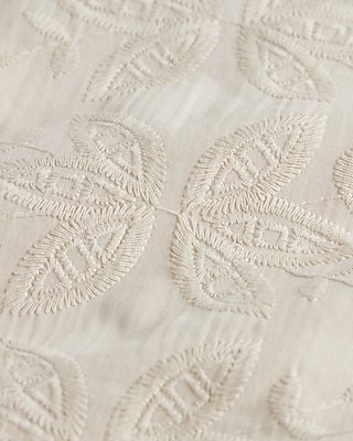 Embroidered Eyelet Ruffle Mini Skirt