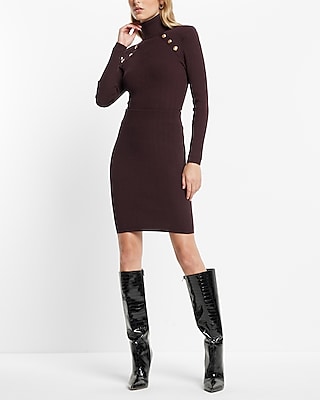 High Waisted Ribbed Sweater Pencil Mini Skirt