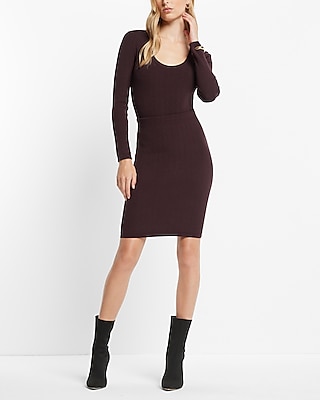 High Waisted Ribbed Sweater Pencil Mini Skirt