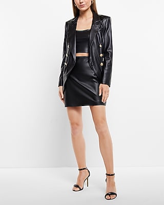 black tube leather dress ALL ABOUT THIS MINI TUBE FAUX LEATHER DRESS BLACK RED – AKIRA main image 0