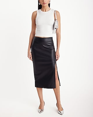 Express leather clearance skirt with zipper