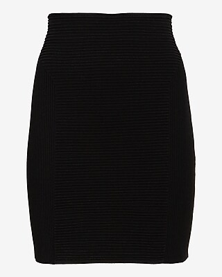 Body Contour High Waisted Ribbed Mini Sweater Skirt
