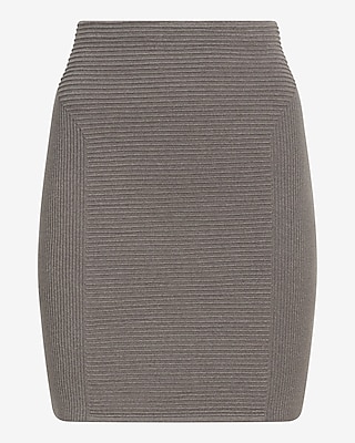 Body Contour High Waisted Ribbed Mini Sweater Skirt