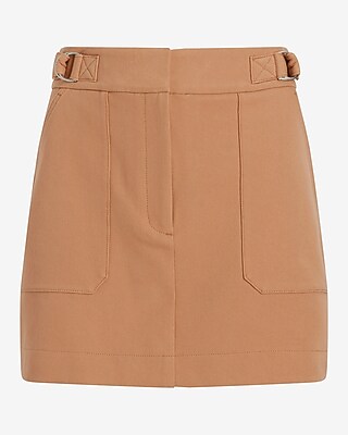 Super High Waisted Utility Mini Skirt