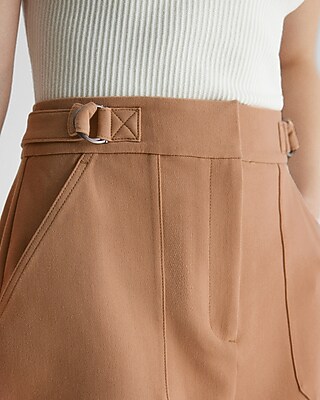 Super High Waisted Utility Mini Skirt