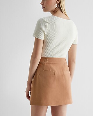 Super High Waisted Utility Mini Skirt