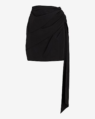 High Waisted Statement Bow Mini Skirt