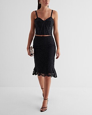chinese dress ladies Le Stretch Lace Pencil Skirt – Garbarini