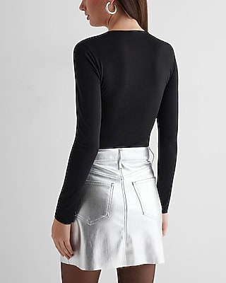 High Waisted Metallic Mini Skirt