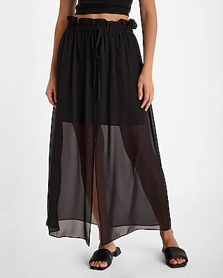 Paper bag maxi skirt best sale