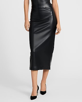 スカート fetico FETICO FAUX-LEATHER MIDI SKIRT fetico FETICO FAUX-LEATHER MIDI SKIRT
