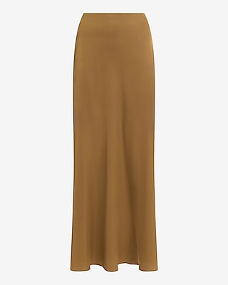 Satin High Waisted Maxi Skirt