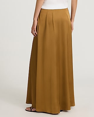 Satin High Waisted Maxi Skirt