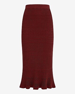 Crochet Midi Sweater Skirt