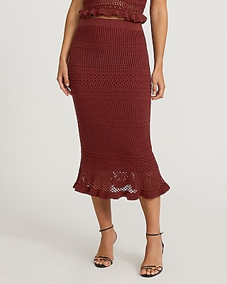 Crochet Midi Sweater Skirt