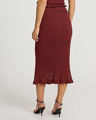 Crochet Midi Sweater Skirt
