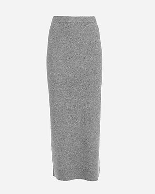 Boucle High Waisted Sweater Maxi Skirt