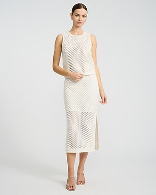 Crochet High Waisted Midi Skirt