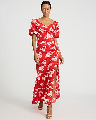 Floral Super High Waisted Tiered Maxi Skirt