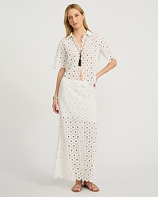 Crochet High Waisted Maxi Skirt