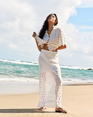 Crochet High Waisted Maxi Skirt