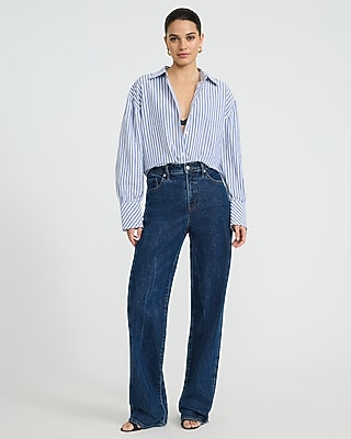 High Waisted Striped Seersucker Ruched Mini Skirt