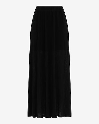 Textured Chiffon High Waisted Pull On Maxi Skirt - image 4
