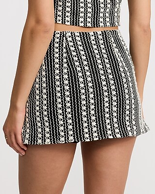 Editor Contrast Striped Super High Waisted Mini Skort