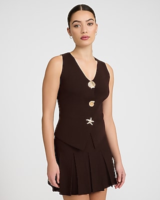 High Waisted Pleated Mini Sweater Skirt - image 5