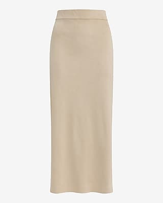 Faux Suede Super High Waisted Maxi Column Skirt - thumbnail 8