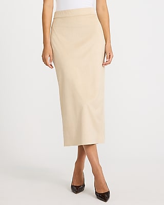 Faux Suede Super High Waisted Maxi Column Skirt - thumbnail 5