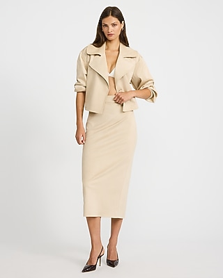 Faux Suede Super High Waisted Maxi Column Skirt - thumbnail 7