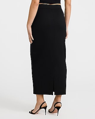 Signature Ponte Super High Waisted Pull On Column Maxi Skirt