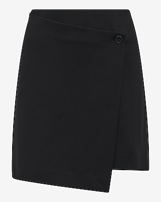 Signature Ponte Super High Waisted Wrap Mini Skirt