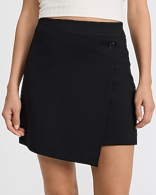 Signature Ponte Super High Waisted Wrap Mini Skirt