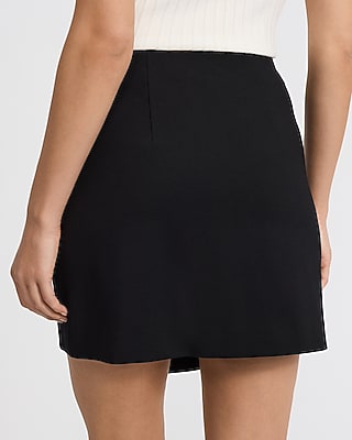 Signature Ponte Super High Waisted Wrap Mini Skirt
