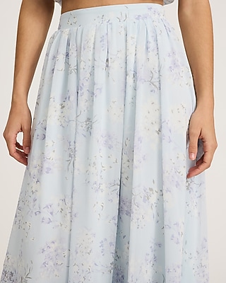 Floral Chiffon High Waisted Pull On Maxi Skirt - image 2