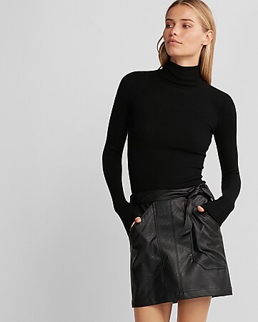 (minus The) Leather Sash Waist Mini Skirt | Express