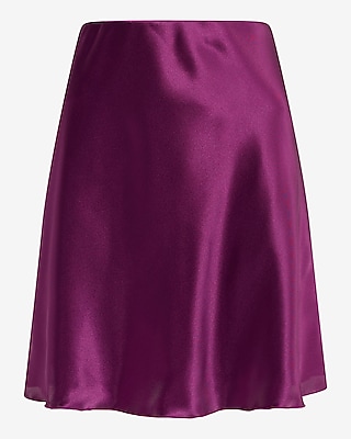 High Waisted Satin Mini Slip Skirt