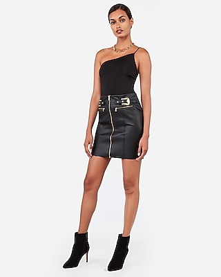 mini skirt zip front