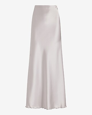Satin High Waisted Maxi Skirt