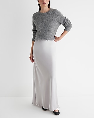 Satin High Waisted Maxi Skirt