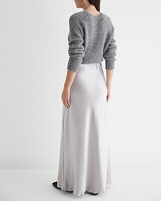 Satin High Waisted Maxi Skirt