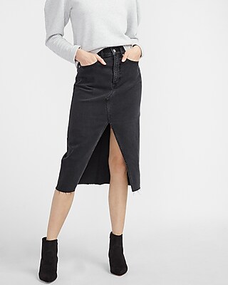 cute black denim skirt