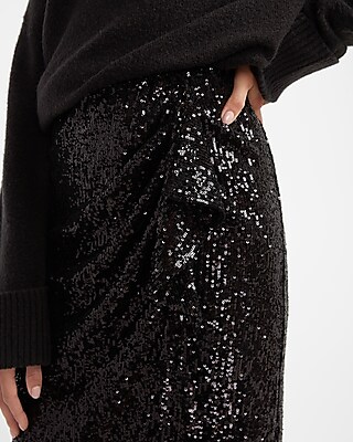 express sequin midi skirt