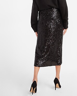 express sequin midi skirt