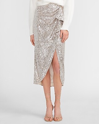 express sequin maxi skirt
