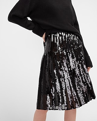 express sequin midi skirt