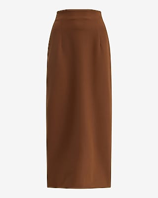 Super High Waisted Fitted Column Maxi Skirt Signature Stretch